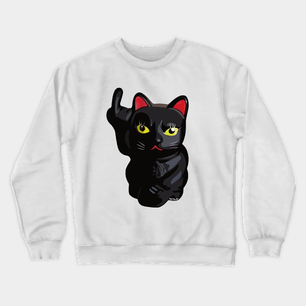 Un-lucky cat Crewneck Sweatshirt by So Red The Poppy